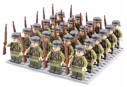 Historic WWII Military Building Blocks Figure Set