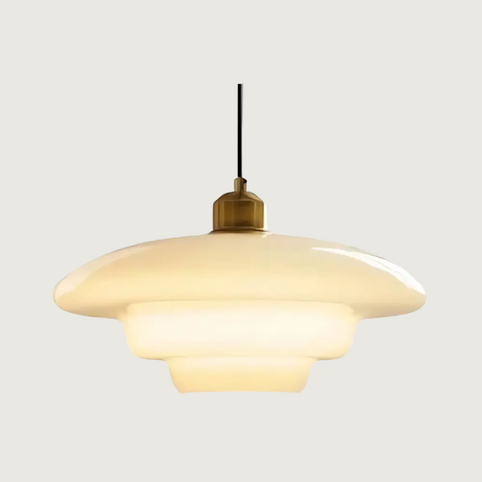 Vintage Pendant Lamp | Tiered Glass Drop Shade - HappyKidMart