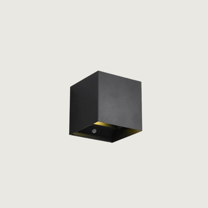 Sleek Black LED Motion Sensor Wall Lamp - HappyKidMart
