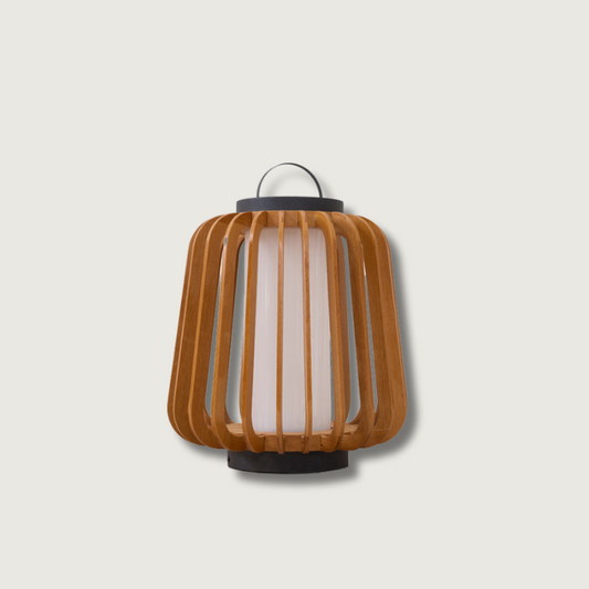 Rustic Wood Patio Table Lamp - HappyKidMart
