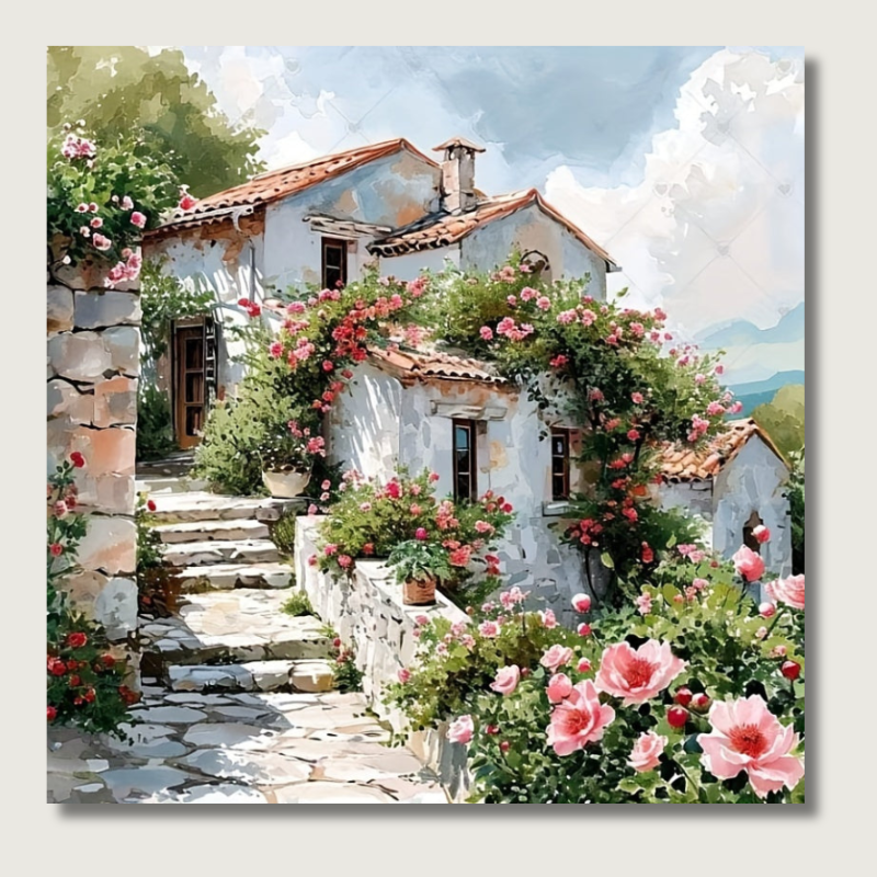 Beautiful Floral Art Canvas Print - HappyKidMart