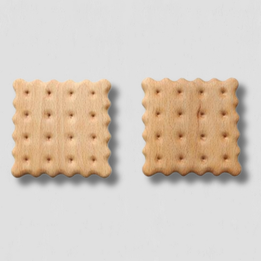 Round Wood Coasters | Classic Biscuit Design - HappyKidMart