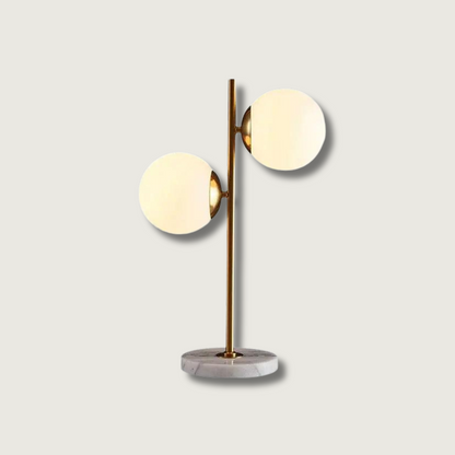 Elegant Glass Table Lamp with Metal Base - HappyKidMart