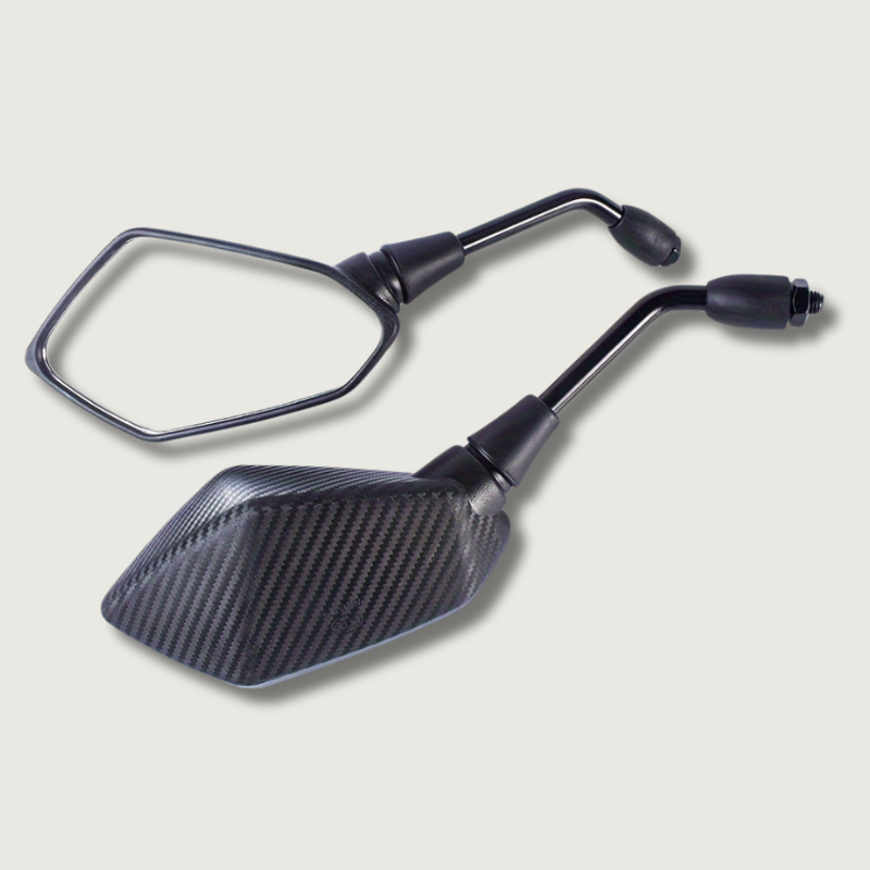 Premium Bike Mirrors Hex Carbon Fiber Style - HappyKidMart
