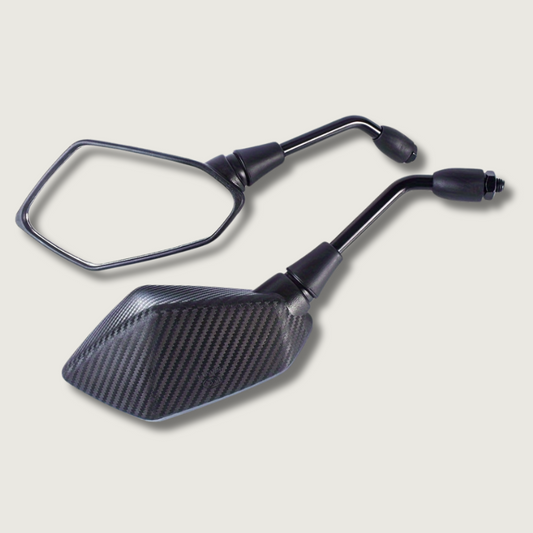 Premium Bike Mirrors Hex Carbon Fiber Style - HappyKidMart