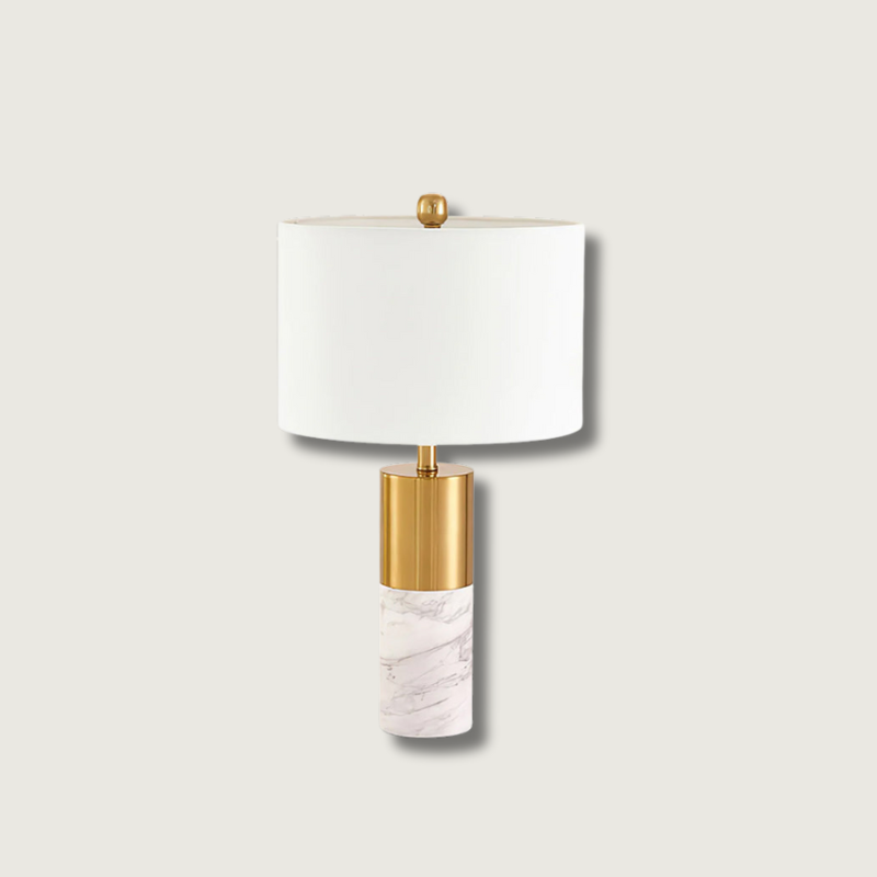 Luxury Gold Tone Marble Desk Lamp - HappyKidMart
