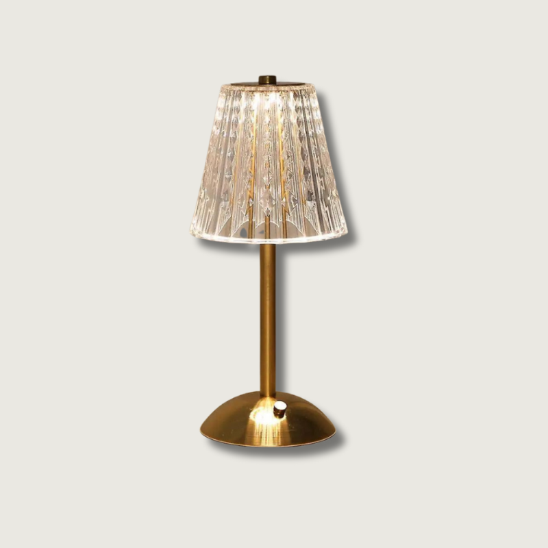 Elegant Glass Desk Lamp | Dimmable LED Light - HappyKidMart