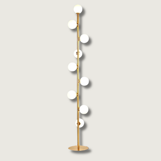 Tall Standing Lamp | Golden Ball Pendant Style - HappyKidMart