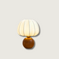 Stylish Table Light | Wood Base Soft Shade - HappyKidMart