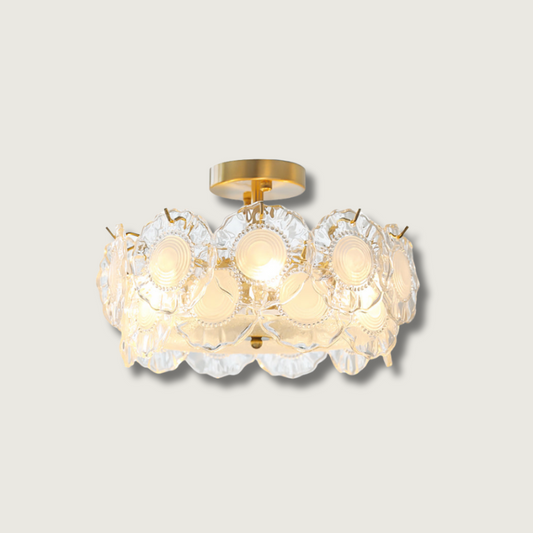 Elegant Glass Pendant Light | Clear Globe Gold Pendant - HappyKidMart