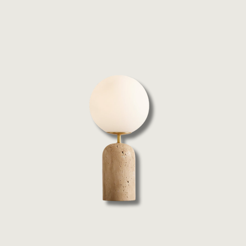 Stylish Desk Lamp | Marble Base With Clear Shade - HappyKidMart