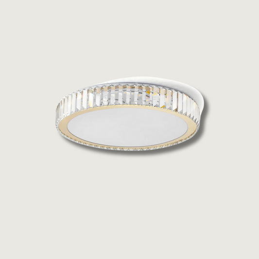 Luxury Round LED Ceiling Light with Golden Finish - HappyKidMart