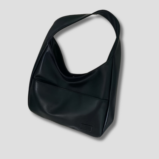 Luxury Black Leather Tote Bag - HappyKidMart