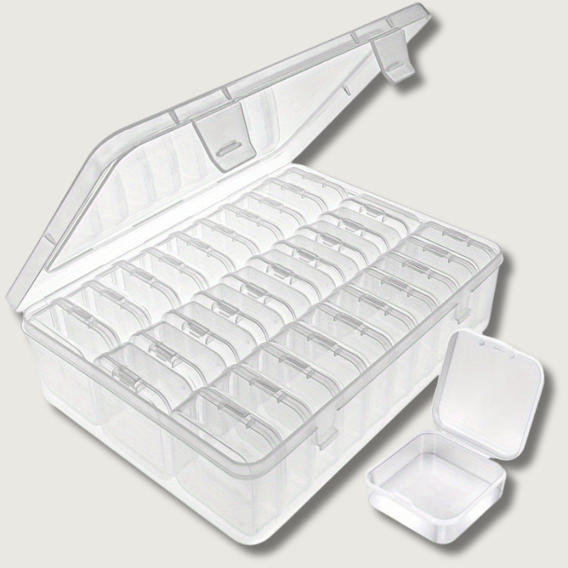 Plastic Craft Box with 30 Small Storage Compartments - HappyKidMart