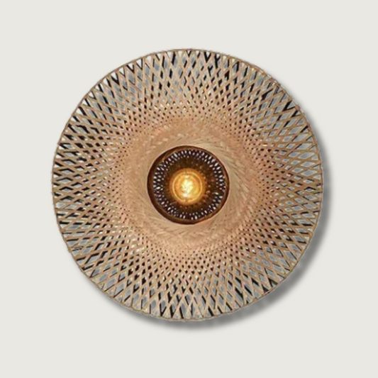 Natural Bamboo Pendant Light Fixture - HappyKidMart