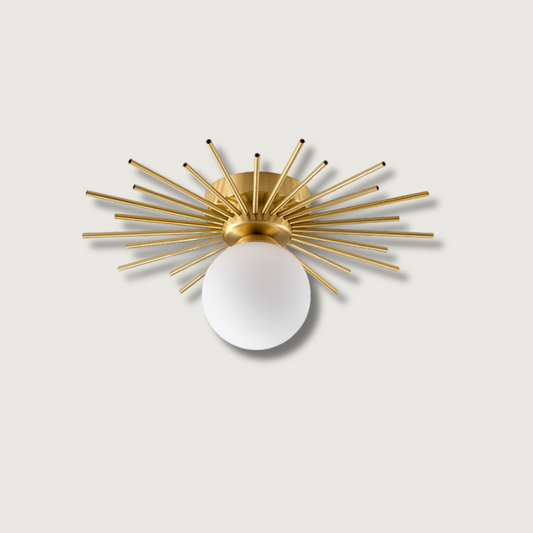 Stylish Brass Pendant Light Glass Shade - HappyKidMart