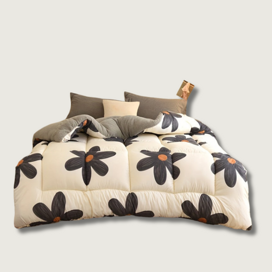 Delicate Flower Print Comforter - HappyKidMart