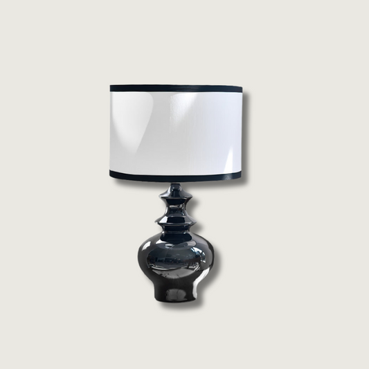 Classic Black Table Light with White Shade - HappyKidMart