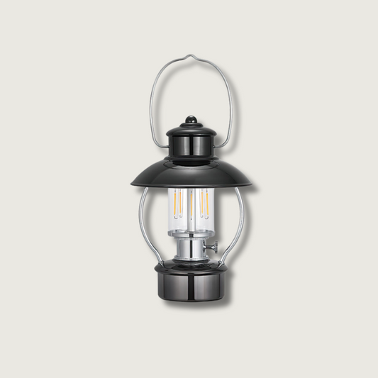 Portable Black Metal LED Camping Lantern - HappyKidMart