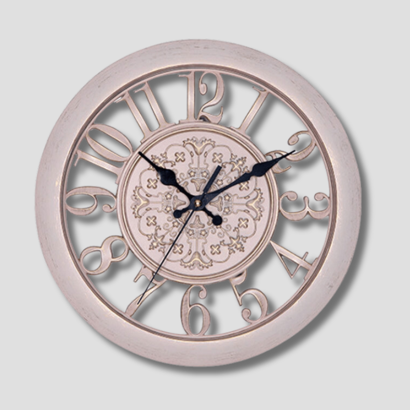 Classic Round Wall Clock | Elegant Detail Design - HappyKidMart