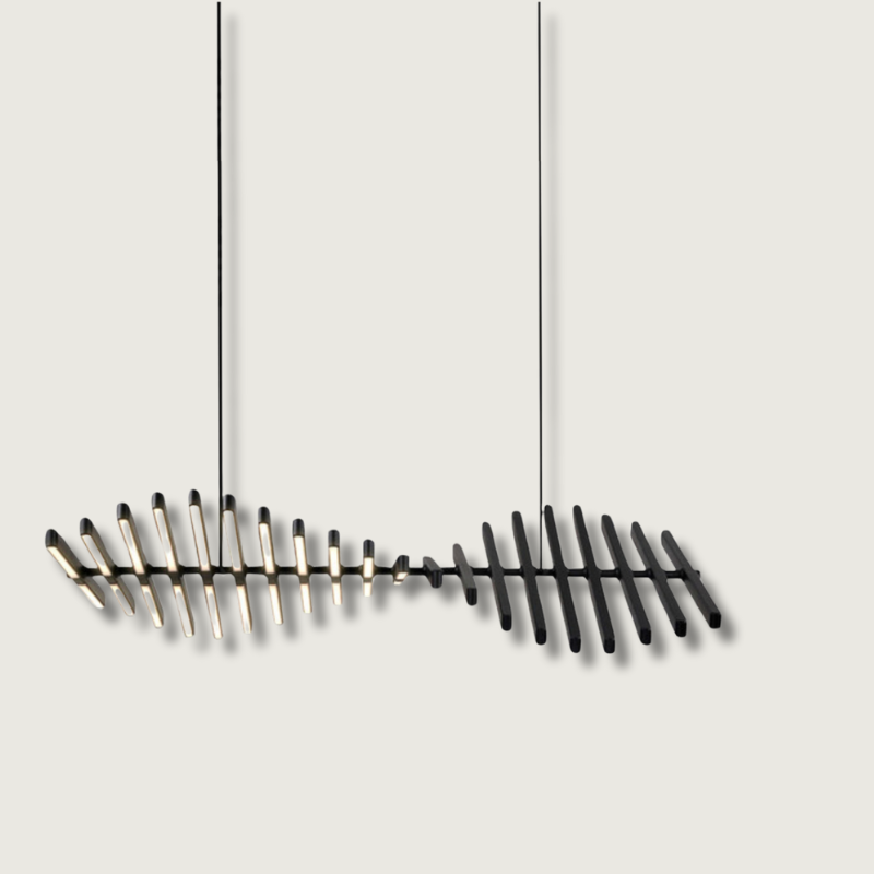Stylish LED Pendant Light | Unique Fishbone Style - HappyKidMart