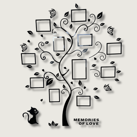 Personalized Picture Tree Wall Sticker with 3D Frame - HappyKidMart
