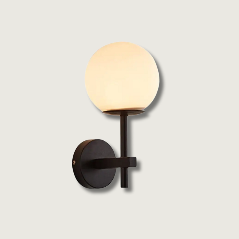 Contemporary Black Metal Sphere Lamp - HappyKidMart