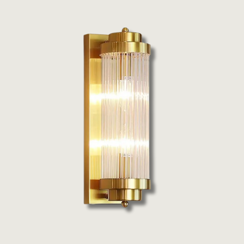 Luxurious Crystal Glass Brass Wall Lamp - HappyKidMart