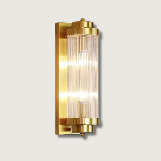 Luxurious Crystal Glass Brass Wall Lamp - HappyKidMart