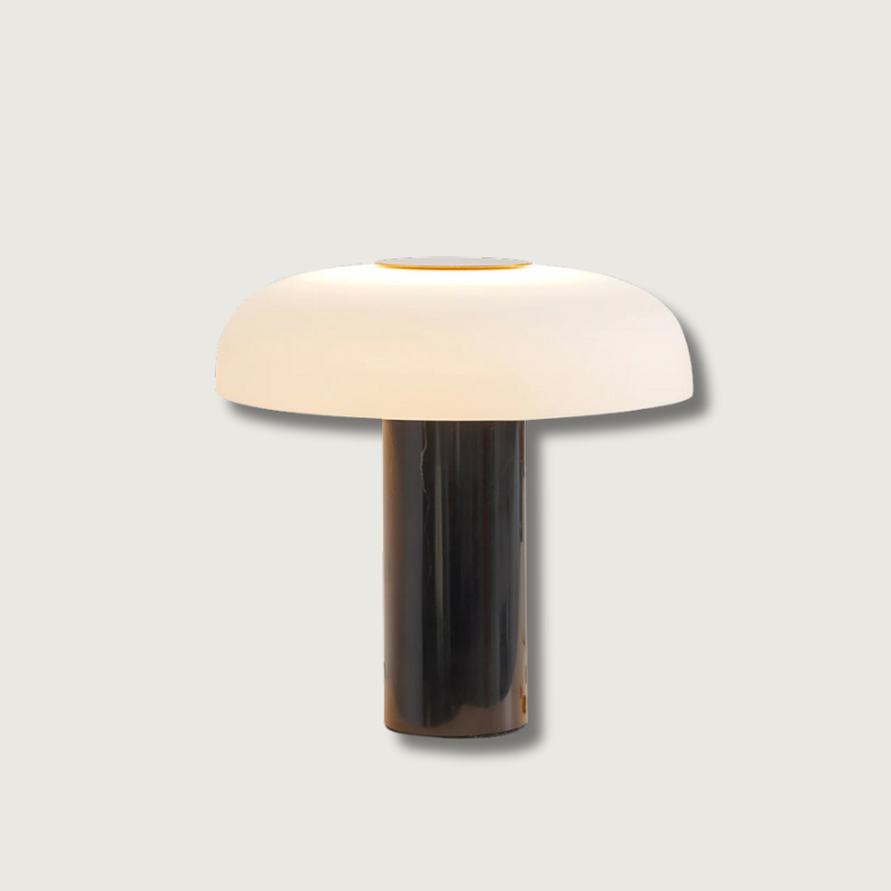Sleek Black Glass Table Light - HappyKidMart