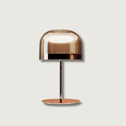 Stylish Glass Desk Lamp with Copper Accent - HappyKidMart