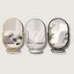 Adjustable Oval Makeup Mirror with Metal Frame - HappyKidMart