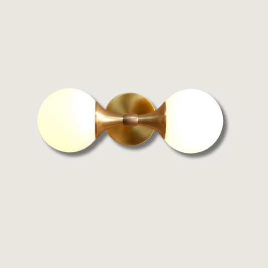 Luxury Double Globe Brass Wall Lamp - HappyKidMart
