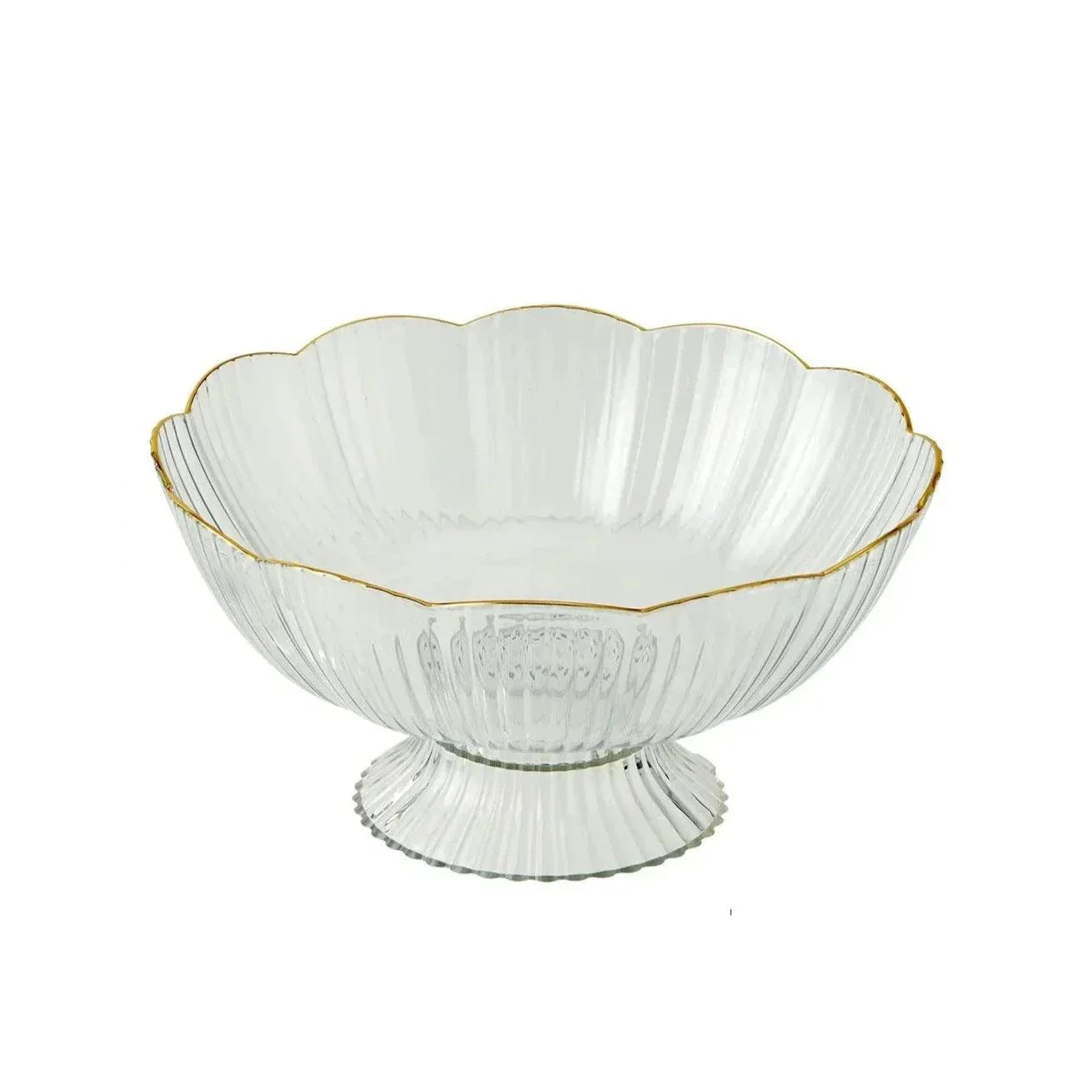 Retro Green Glass Fruit Dish