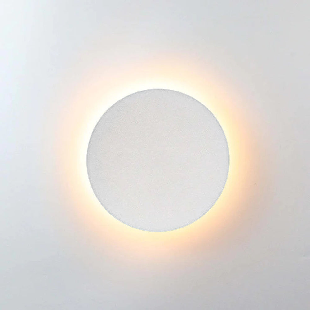 Sleek Black Round LED Wall Lamp
