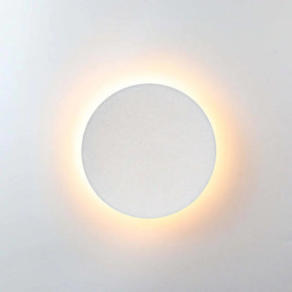 Sleek Black Round LED Wall Lamp
