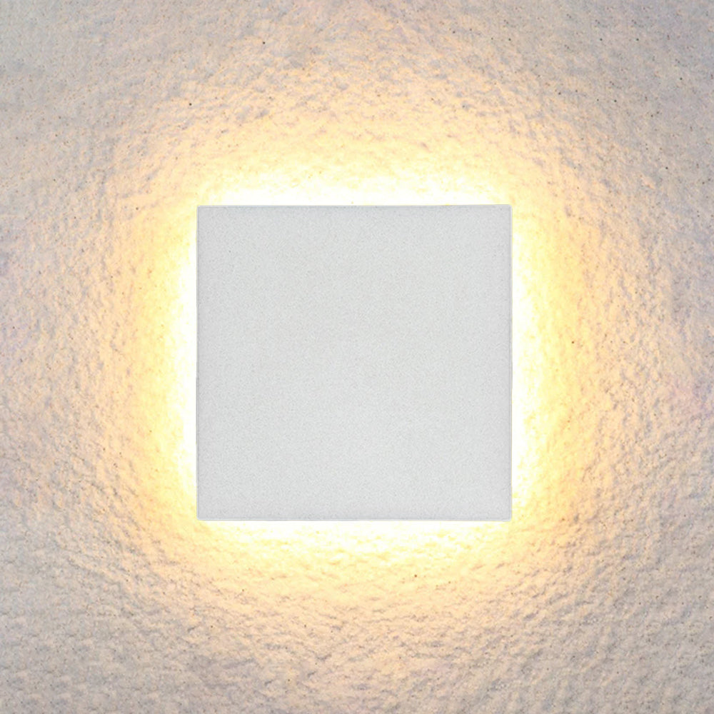 Sleek Black Round LED Wall Lamp