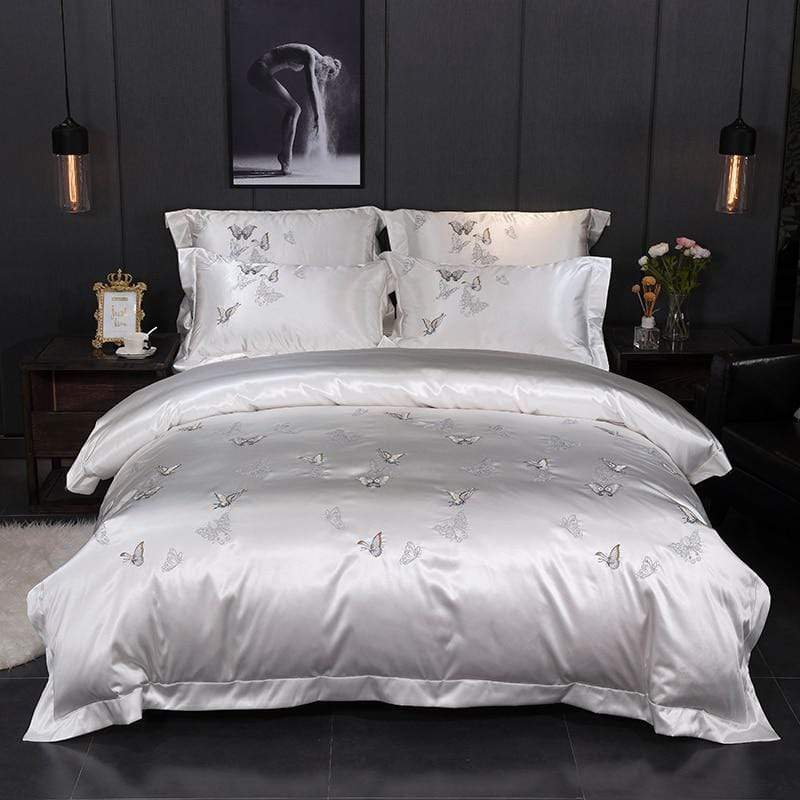 Soft Butterfly Bedding Set | Premium Cotton Satin Blend - HappyKidMart