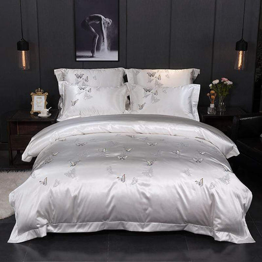 Soft Butterfly Bedding Set | Premium Cotton Satin Blend - HappyKidMart