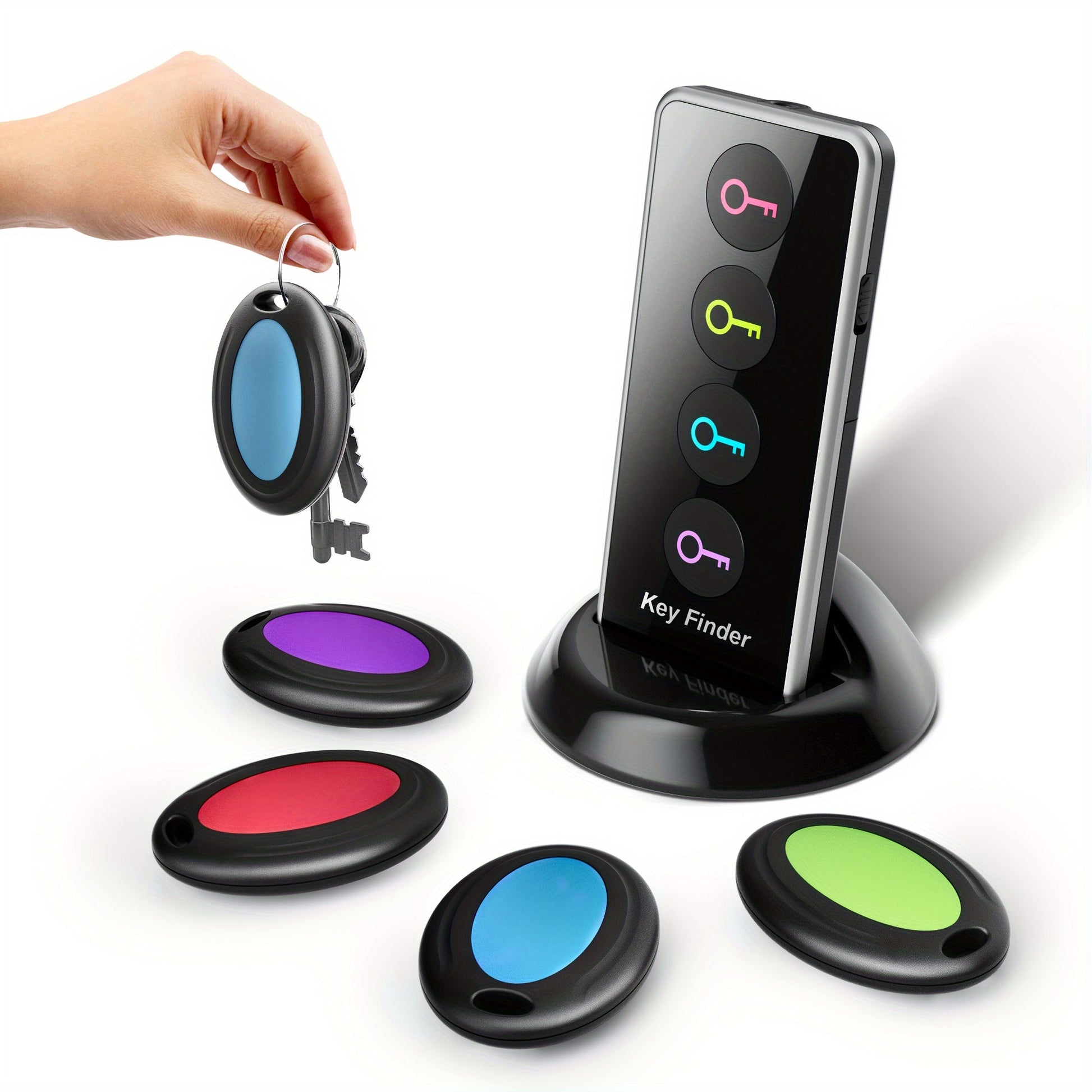Wireless Key Locator Set with 4 Colorful LED Trackers - HappyKidMart