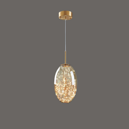 Stylish Grey Glass Drop Light