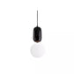 Sleek Black Glass Globe Pendant Light