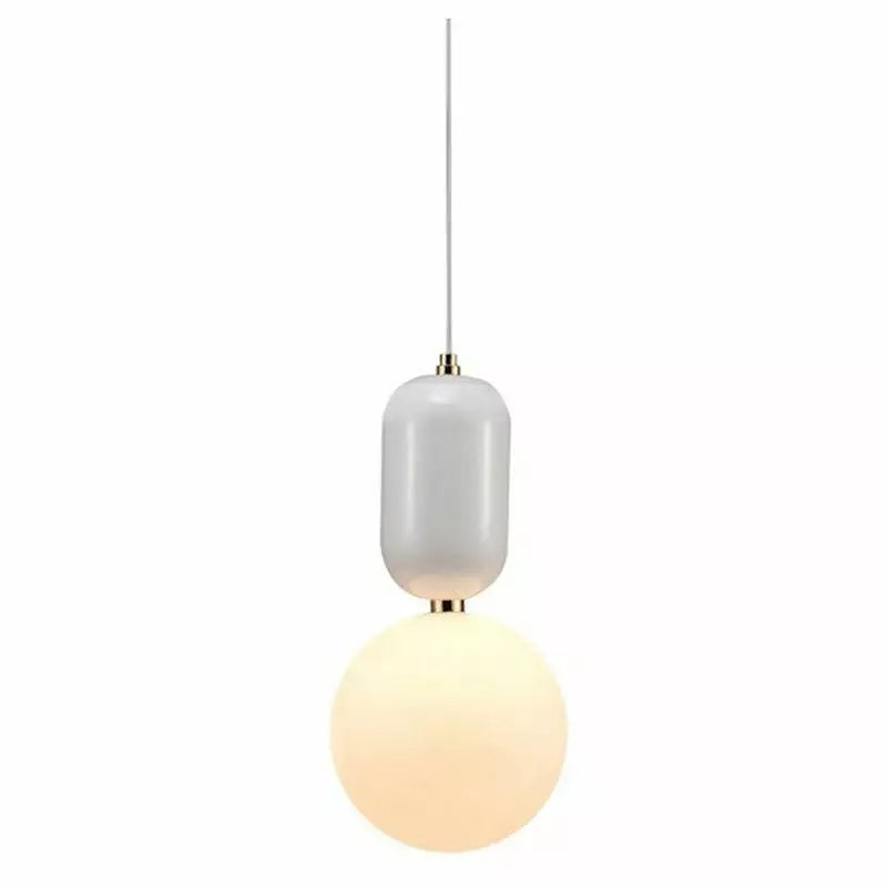 Sleek Black Glass Globe Pendant Light