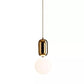 Sleek Black Glass Globe Pendant Light
