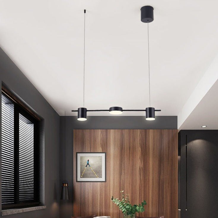 Sleek LED Hanging Light | Adjustable Gold Tone Fixture