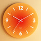 Stylish Glass Wall Clock | Orange Gradient Face