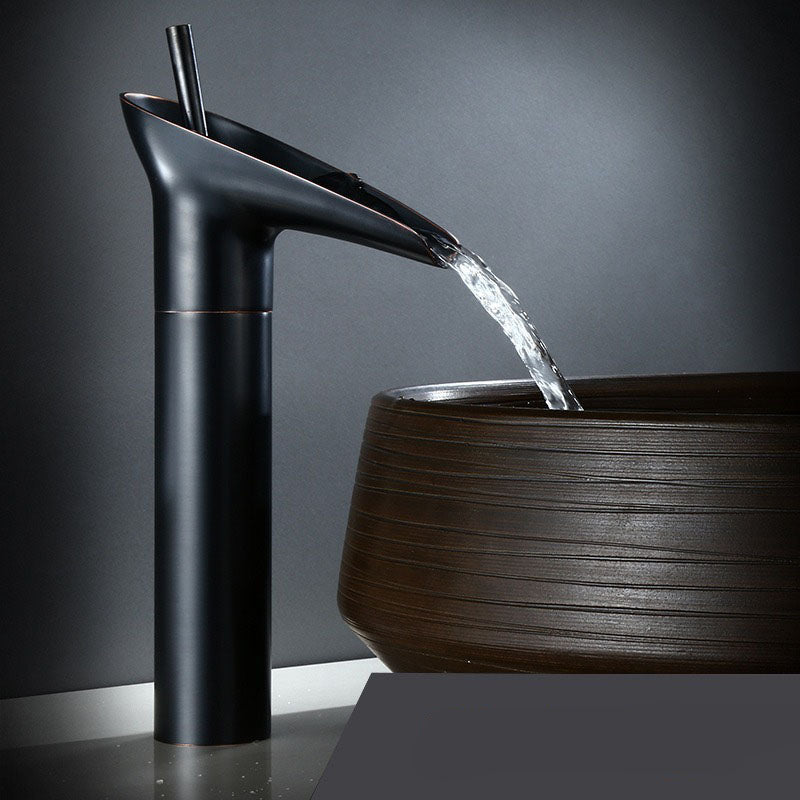 Vintage Brass Single Handle Bathroom Faucet