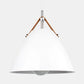 Stylish Hanging Light | Brown Leather Aluminum Shade
