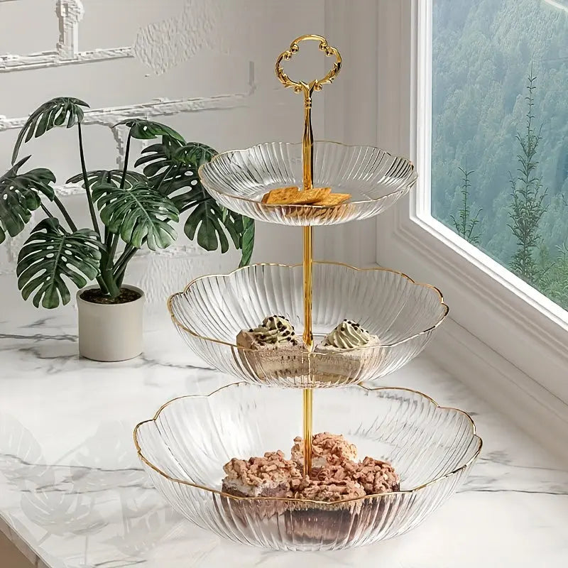 3 Tier Kitchen Serving Tray | Mint Green Decorative Stand