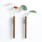 Rustic Wooden Wall Vase | Natural Solid Wood